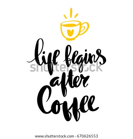 Download Hand Drawn Lettering Life Begins After Stock Vector (Royalty Free) 670626553 - Shutterstock