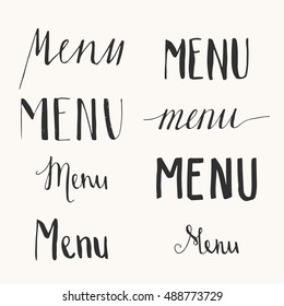 Hand Drawn Lettering - Menu.