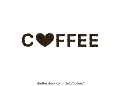 Hand drawn lettering phrase about coffee, banner with text, Hand drawn for prints, scrapbook and digital design.