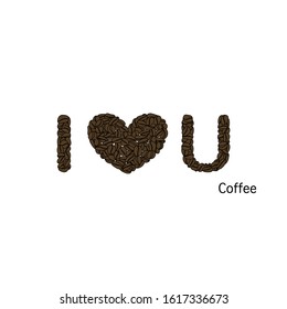 Hand drawn lettering phrase about coffee, banner with text, Hand drawn for prints, scrapbook and digital design.