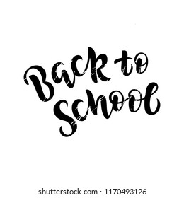 Hand Drawn Lettering Phrase Back School Stock Vector (Royalty Free ...