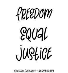 Hand drawn lettering phrase. Feminist slogan for poster or card. Woman motivation slogan. Isolated on white background. Vector illustration