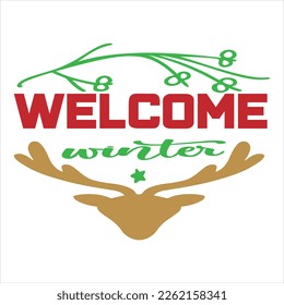 Hand drawn lettering with a phrase hello winter, love winter, it's winter time, winter coming for card, print, overlay, decor, poster, banner.