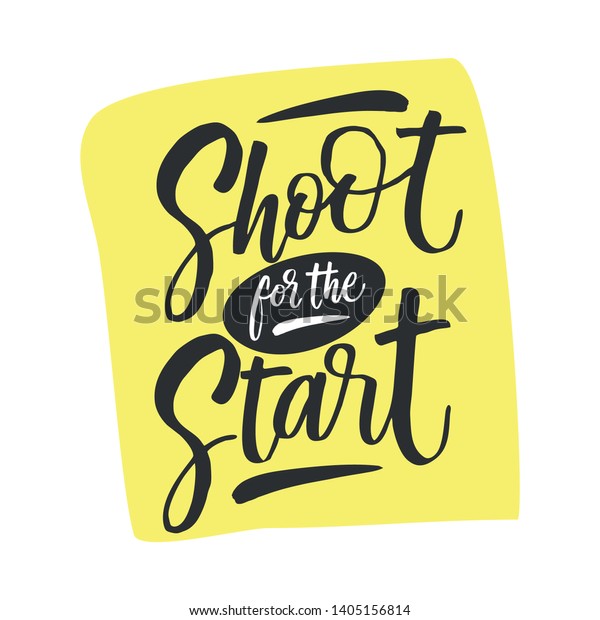 Hand Drawn Lettering Phrase Shoot Stars Stock Vector (Royalty Free ...