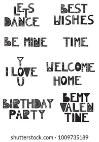 hand drawn lettering phrases