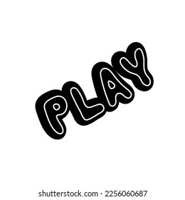 Hand drawn lettering play. Doodle word play