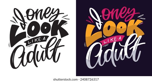 Hand drawn lettering postcard. T-shirt design, mug print, 100% vector image.