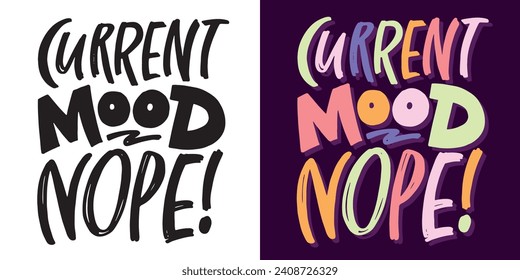 Hand drawn lettering postcard. T-shirt design, mug print, 100% vector image.