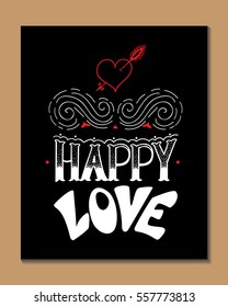  Hand drawn lettering poster.  Creative typography for holiday greetings. Vector illustration.
