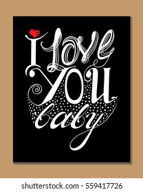  Hand drawn lettering poster.  Creative typography for holiday greetings. Vector illustration.