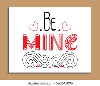  Hand drawn lettering poster.  Creative typography for holiday greetings. Vector illustration.