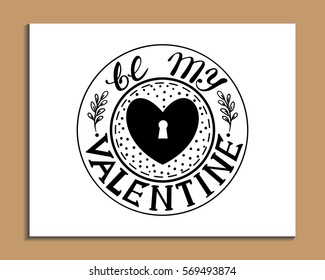  Hand drawn lettering poster.  Creative typography for holiday greetings. Vector illustration.