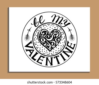  Hand drawn lettering poster.  Creative typography for holiday greetings. Vector illustration.