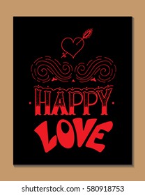 Hand drawn lettering poster.  Creative typography for holiday greetings. Vector illustration.