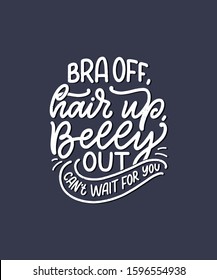 Hand drawn lettering pregnancy quote. Maternity slogan inscription. Motherhood poster, banner, t shirt typography design. Vector illustration