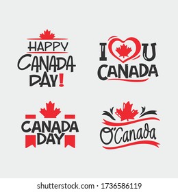 Hand drawn lettering quote for Canada Day vector design