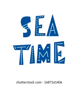 Hand drawn lettering quote. Isolated phrase on white background. Vacation summer typography poster. Vector illustration