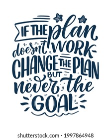 Hand drawn lettering quote in modern calligraphy style about family. Inspiration sllogan for print and poster design. Vector illustration