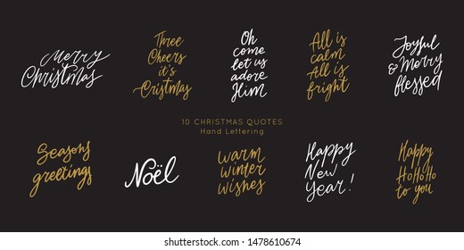 Hand drawn lettering quote templates bundle. Unique vector script collection of posters. Custom 
typography print for t shirts,bags,posters,merch,banners.