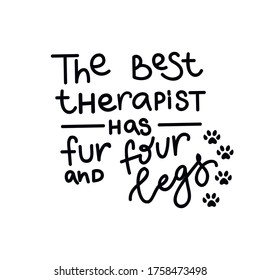 Hand drawn lettering quotes about cats and dogs collections isolated on the white background. Brush ink vector calligraphy illustrations set for banners, greeting card, poster design.