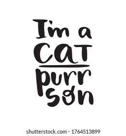 Hand drawn lettering quotes about cats collections isolated on the white background. Brush ink vector calligraphy illustrations set for banners, greeting card, poster design.