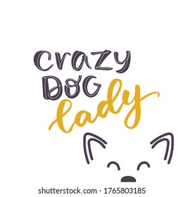 Hand drawn lettering quotes about dogs collections isolated on the white background. Brush ink vector calligraphy illustrations set for banners, greeting card, poster design.