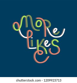 Hand drawn lettering set like time for blog, web, social media. Typographic sign like Modern Colour font, hand drawn lettering