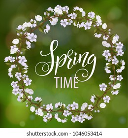 Hand drawn lettering. Spring holidays. Vector Illustration EPS10
