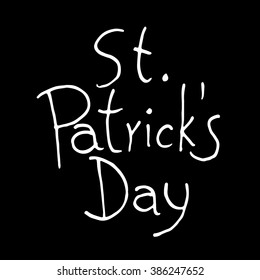 Hand drawn lettering St. Patrick's Day