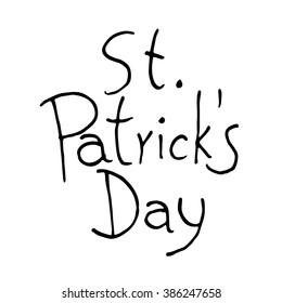 Hand drawn lettering St. Patrick's Day