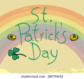 Hand drawn lettering St. Patrick's Day