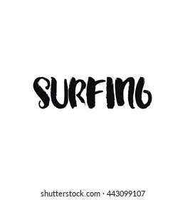 Hand drawn lettering, summer theme. Vector illustration, paint with brush. Isolated phrase on white background.