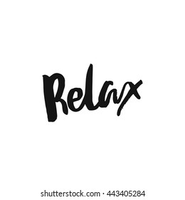 Hand drawn lettering, summer theme. Vector illustration, paint with brush. Isolated phrase on white background.