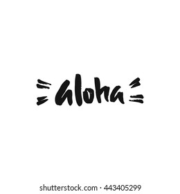 Hand drawn lettering, summer theme. Vector illustration, paint with brush. Isolated phrase on white background.
