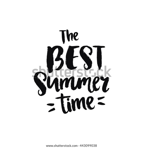 Hand Drawn Lettering Summer Theme Vector Stock Vector Royalty Free