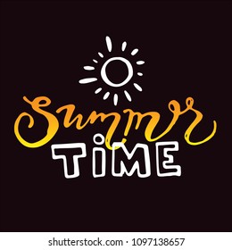 Hand drawn lettering - Summer time