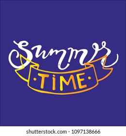Hand drawn lettering - Summer time