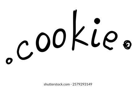 Hand drawn lettering Sweets in doodle style isolated on a white background. Sweet shop Logo. Vector hand lettering illustration. Trendy lettering for products sweets, packaging, cake, cupcake, candy, 