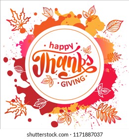 Hand drawn lettering "Thank you" Typographical Background, vector design. Lettering for web, congratulations, promotional pictures news, invitations, postcards, banners, posters