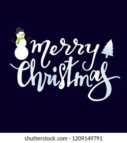 Hand drawn lettering - winter holidays banner