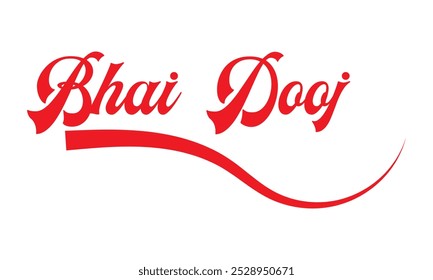 letra dibujada a mano escritura y texto Feliz Bhai DOOJ Vector icono del día.