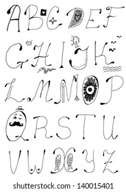 Hand drawn letters