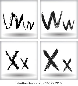 Hand drawn letters