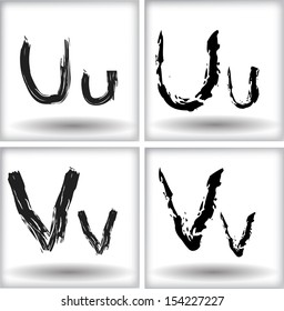 Hand drawn letters
