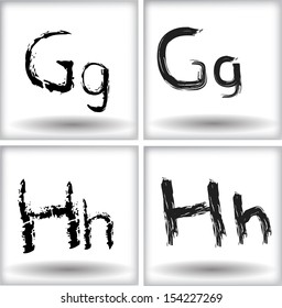 Hand drawn letters