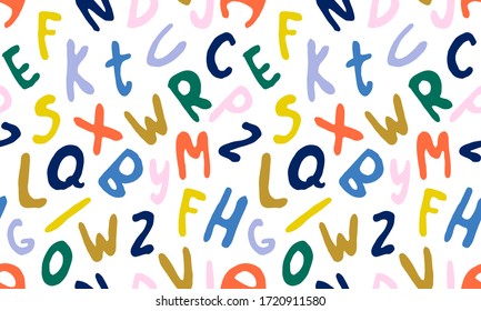 Fun Colorful Line Doodle Seamless Pattern Stock Vector (Royalty Free ...