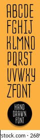 Hand drawn letters. Creative Alphabet. Abstract  hipster font,  drawn by hand illustration 