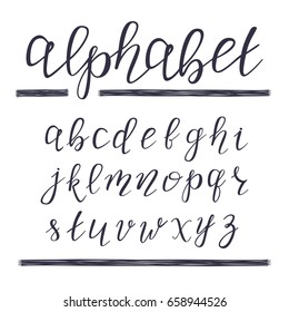 Hand Drawn Font Made By Dry Stock Vector (Royalty Free) 557301022 ...