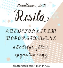 Hand drawn letters. Lettering and custom typography for your designs.Vector type