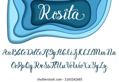 Hand drawn letters. Lettering and custom typography for your designs.Vector type.
